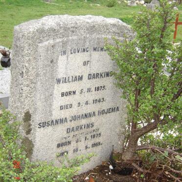 DARKINS William 1875-1943 &amp; Susanna Johanna DE VILLIERS 1875-1955