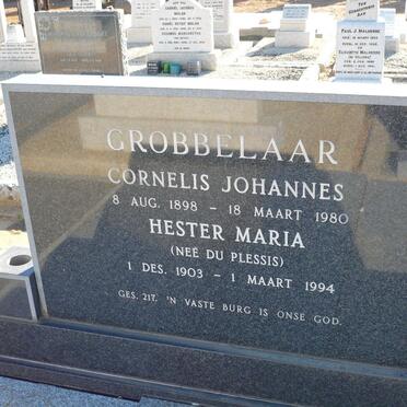 GROBBELAAR Cornelis Johannes 1898-1980 &amp; Hester Maria DU PLESSIS 1903-1994