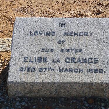 GRANGE Elise, la -1950