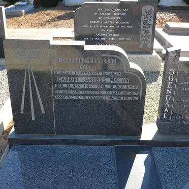 MALAN Gabriël Jacobus 1916-1954 :: ODENDAAL Daleen 1964-1992