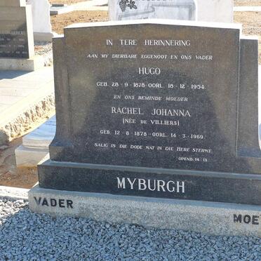 MYBURGH Hugo 1878-1954 &amp; Rachel Johanna DE VILLIERS 1878-1969