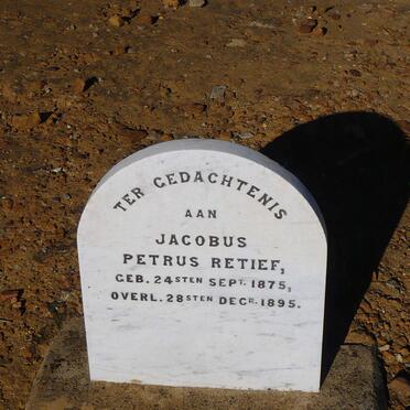 RETIEF Jacobus Petrus 1875-1895