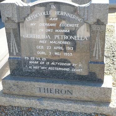 THERON Gertruida Petronella nee MALHERBE 1917-1953