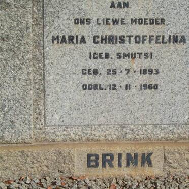 BRINK Maria Christoffelina nee SMUTS 1893-1960