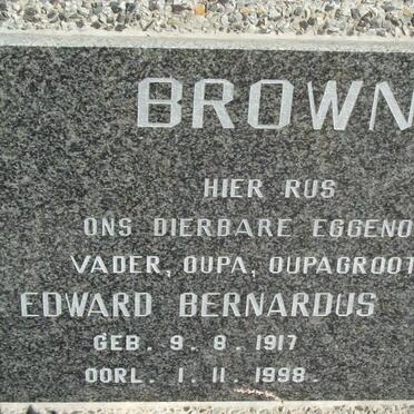 BROWN Edward Bernardus 1917-1998
