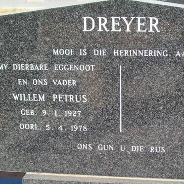 DREYER Willem Petrus 1927-1978