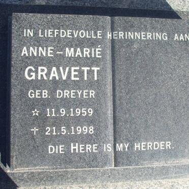 GRAVETT Anne-Marie nee DREYER 1959-1998