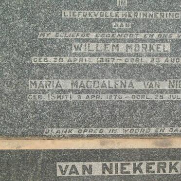 NIEKERK Willem Morkel, van 1867-1943 &amp; Maria Magdalena SMIT 1876-1966