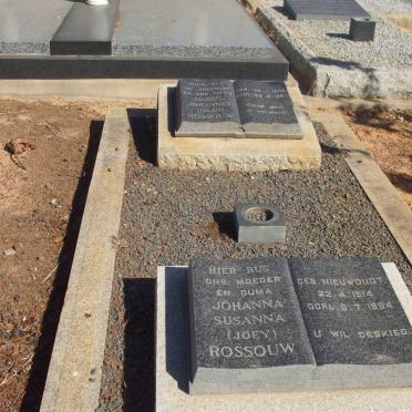 ROSSOUW Daniel Johannes 1906-1967 :: ROSSOUW Johanna Susanna nee NIEWOUDT 1914-1994 