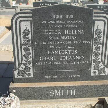 SMITH Lambertus Charl Johannes 1874-1957 &amp; Hester Helena BESTER 1880-1955 :: SMITH Cornelia Johanna 1919-2001 