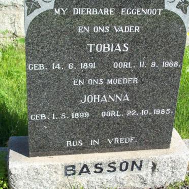 BASSON Tobias 1891-1968 &amp; Johanna 1899-1985