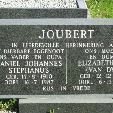 JOUBERT Daniel Johannes Stephanus 1910-1987 &amp; Elizabeth J.G. VAN DYK 1910-1994