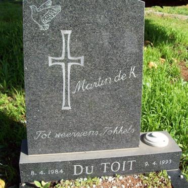 TOIT Martin de K., du 1984-1993