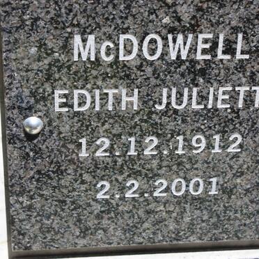MCDOWELL Edith Juliette 1912-2001
