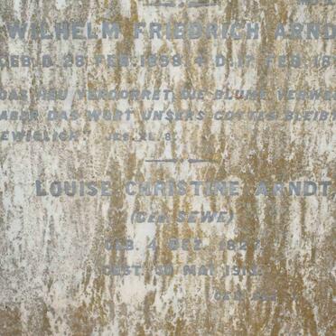 ARNDT Louise Christine nee SEWE 1827-1913