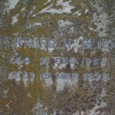 BEIER Bernhard H. 1922-1923