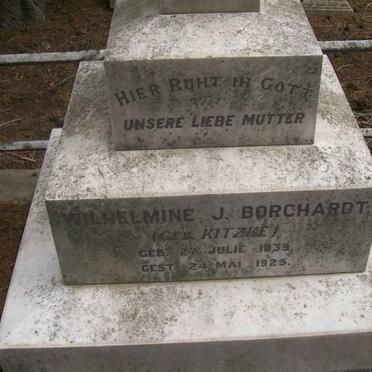 BORCHARDT Wilhelmine J. nee KITZKE 1839-1925