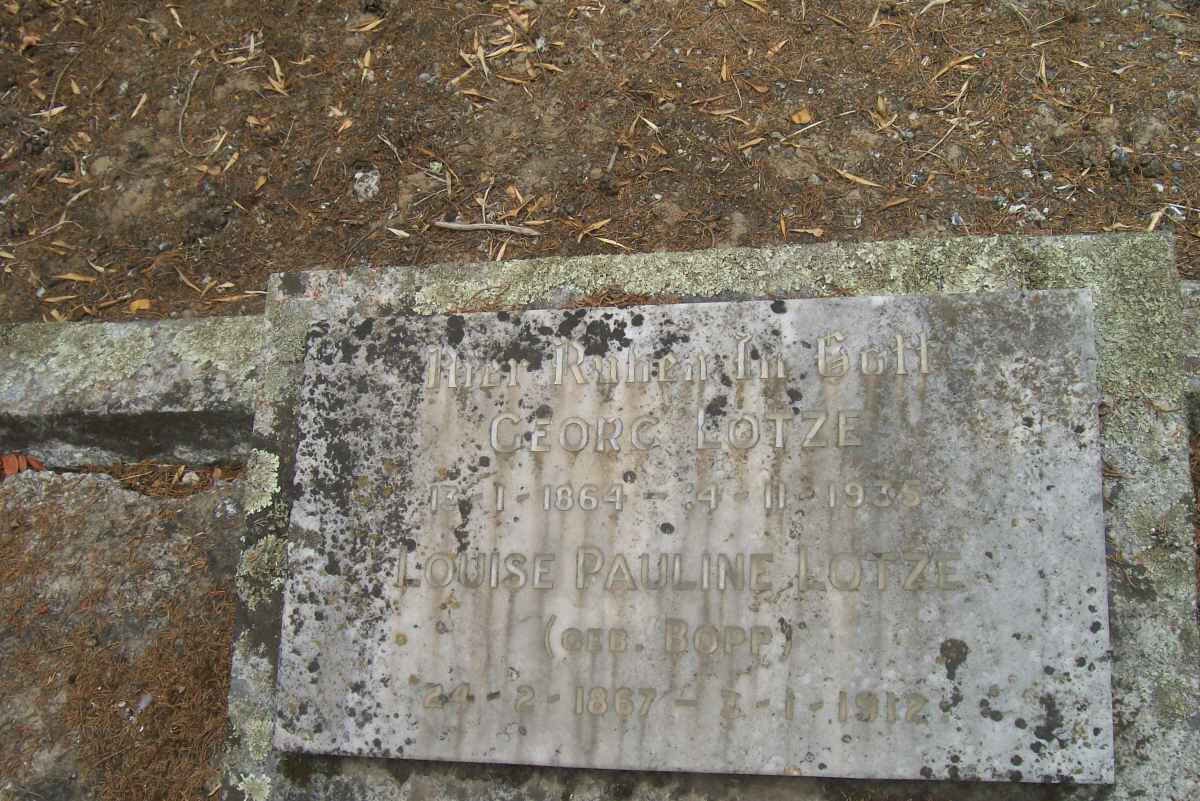 LOTZE Georg 1864-1935 &amp; Louise Pauline BOPP 1867-1912