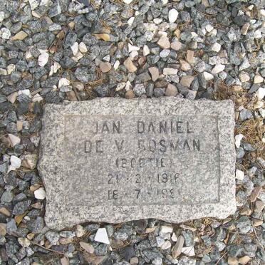BOSMAN Jan Daniel de V. 1916-1981