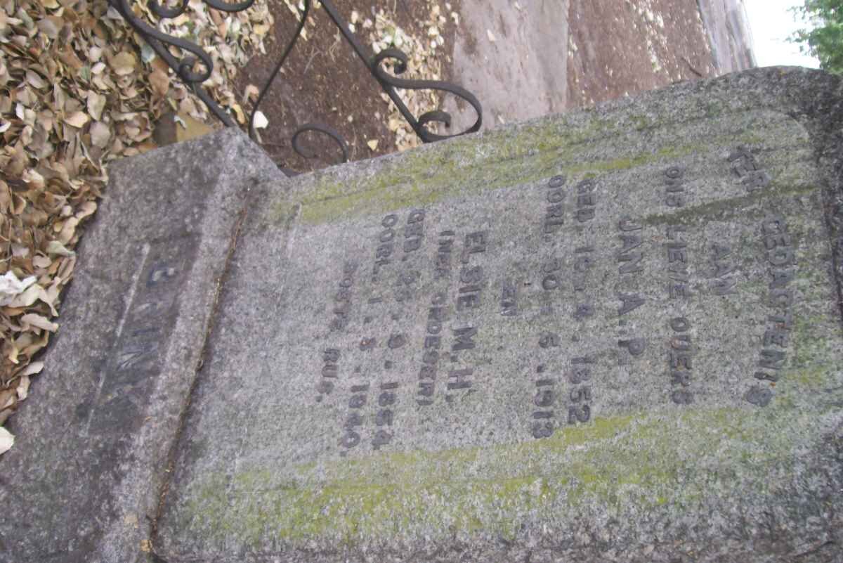 BRINK Jan A.P. 1852-1913 &amp; Elsie M.H. GROESER 1854-1940