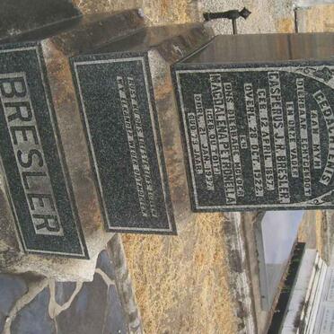BRESLER Casperus J.R. 1857-1922 &amp; Magdalena Petronella DU TOIT -1937