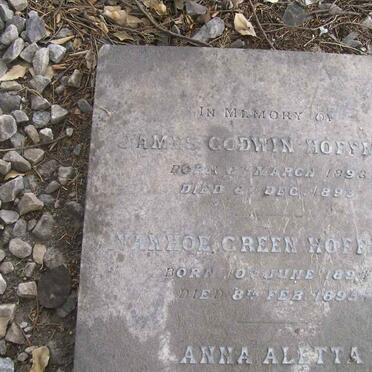 HOFFMAN James Godwin 1896-1898 :: HOFFMAN Ivanhoe Green 189?-1893