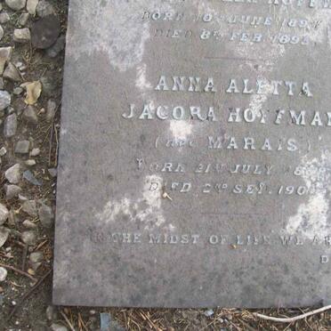 HOFFMAN Anna Aletta Jacoba nee MARAIS 1888-190?