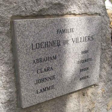LOCHNER DE VILLIERS Familie :: Abraham :: Clara :: Johnnie :: Lammie