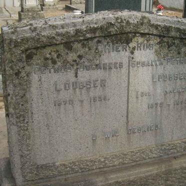 LOUBSER Petrus Johannes 1870-1936 &amp; Susanna Petronella MALHERBE 1875-1933