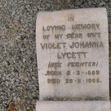 LYCETT Violet Johanna nee FECHTER 1889-1965