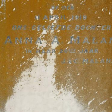 MALAN Anna A. -1918