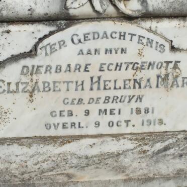 MARSH Elizabeth Helena nee DE BRUYN 1881-1918