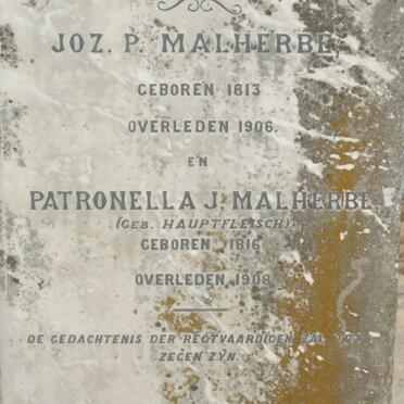 MALHERBE Joz. P. 1813-1906 &amp; Patronella J. HAUPTFLEISCH 1816-1908