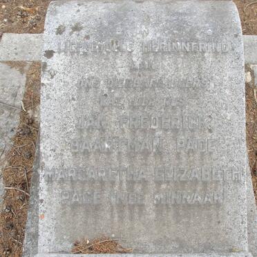 PACE Jan Frederick Baartman &amp; Magaretha Elizabeth MINNAAR