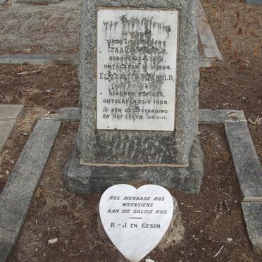 PEROLD Izaak.A. 1850-1924 &amp; Elizabette S. BOOYSEN 1852-1909