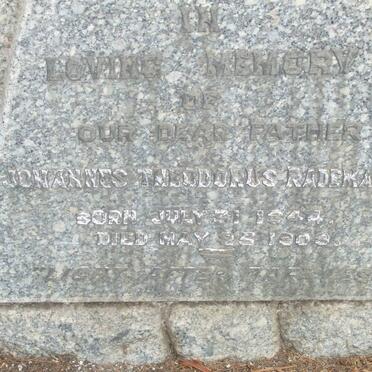 RADEMEYER Johannes Theodorus 1844-1909