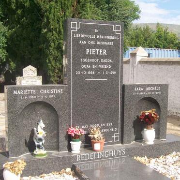 REDELINGHUYS Pieter 1934-1999 :: REDELINGHUYS Mariëtte Christine 1960-1982 :: REDLINGHUYS Sara Michéle 1963-2002