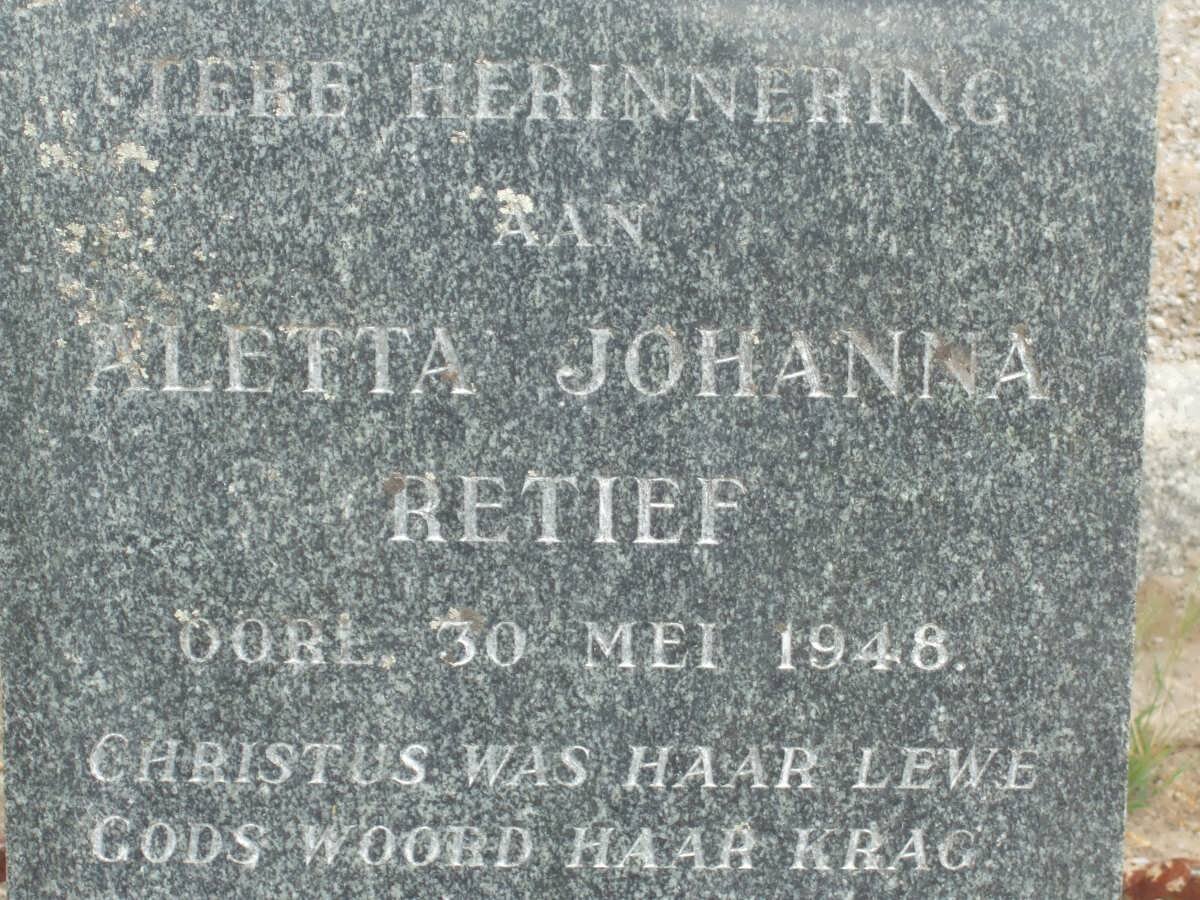 RETIEF Aletta Johanna -1948
