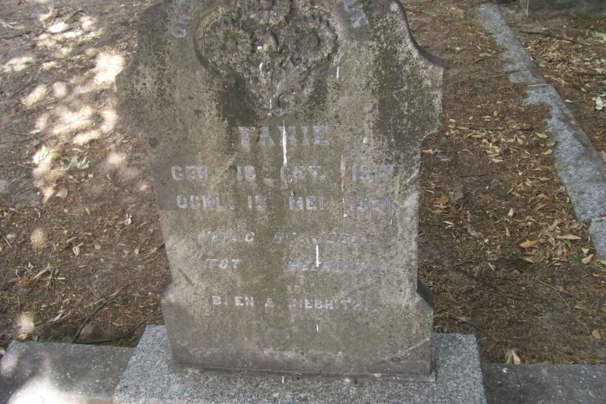 SIEBRITZ Fanie 1912-193?