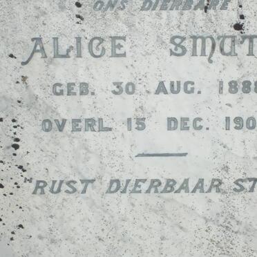SMUTS Alice 1888-1903