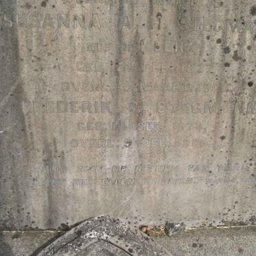 STEGMANN Frederik G. 1828-1996 &amp; Susanna A.H. DE KLERK 1832-1909 