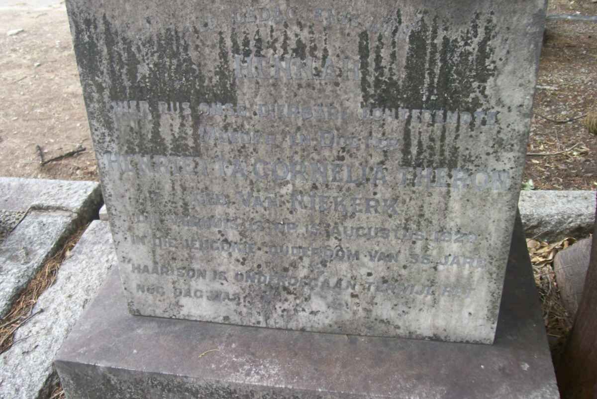 THERON Henrietta Cornelia nee VAN NIEKERK -192?