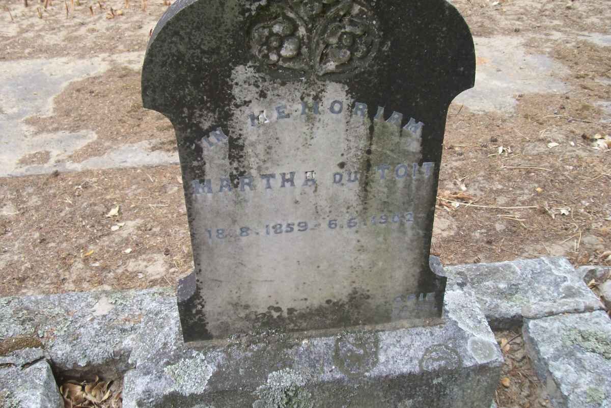 TOIT Martha, du 1859-1902
