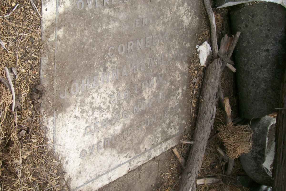 VILLIERS Jan Stephanus, de 184?-?? &amp; Cornelia Johanna LOUW 18??-??