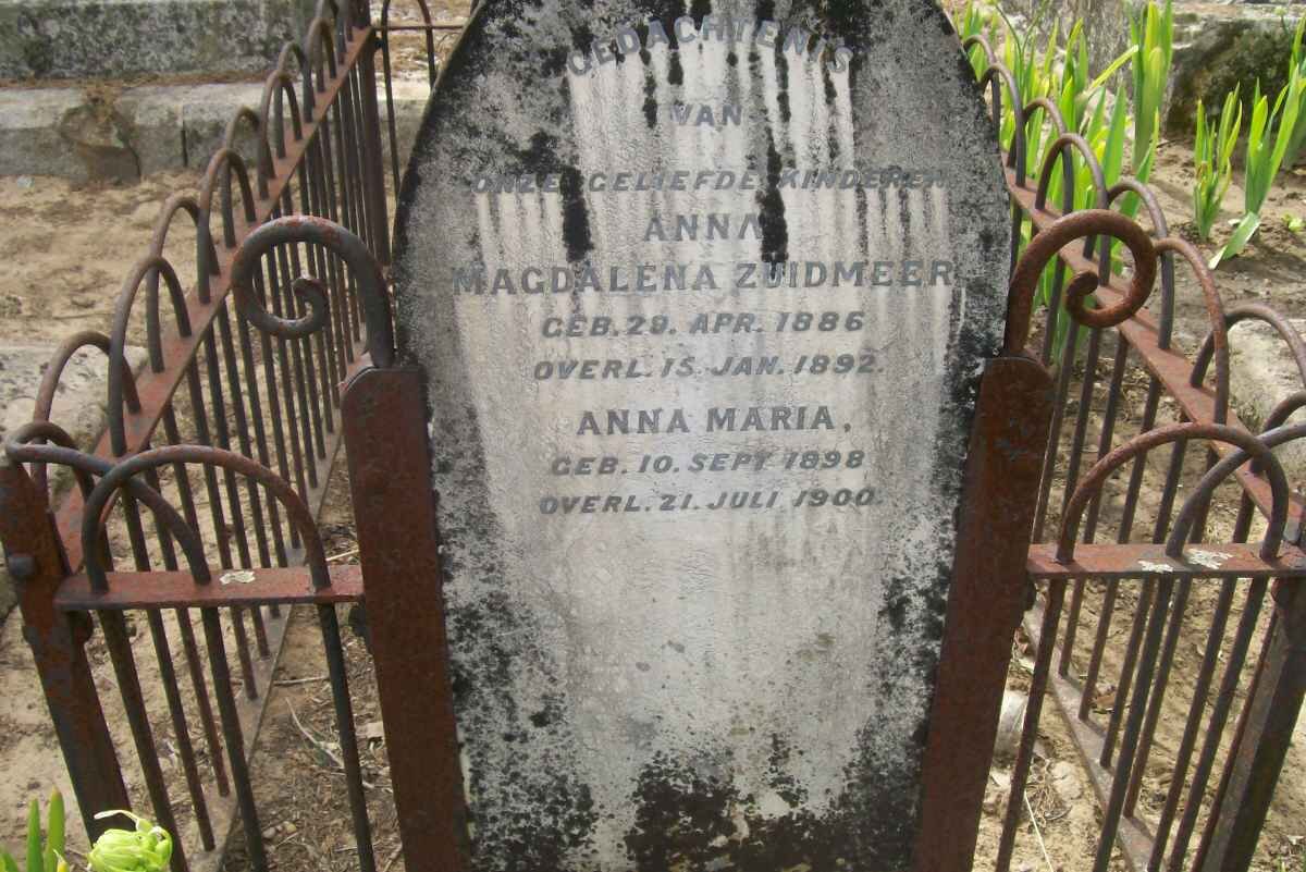 ZUIDMEER Anna Magdalena 1886-1892 :: ZUIDMEER Anna Maria 1898-1900