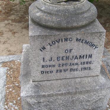 BENJAMIN I.J. 1886-1915