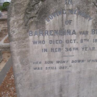 BEEK Barrendina, van -1899