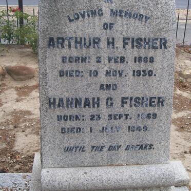 FISHER Arthur H. 1868-1930 &amp; Hanna G. 1869-1949