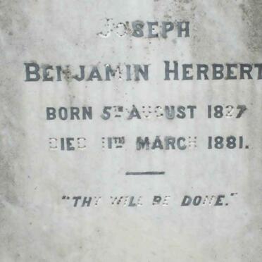 HERBERT Benjamin Joseph 1827-1881