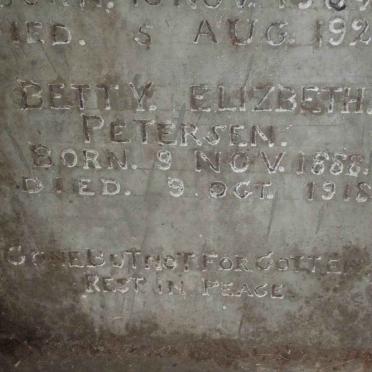 PETERSEN Betty Elizabeth 1888-1918